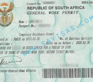 ویزای کار آفریقای جنوبی