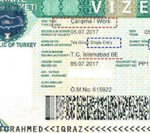 وکیل ویزای کاری ترکیه